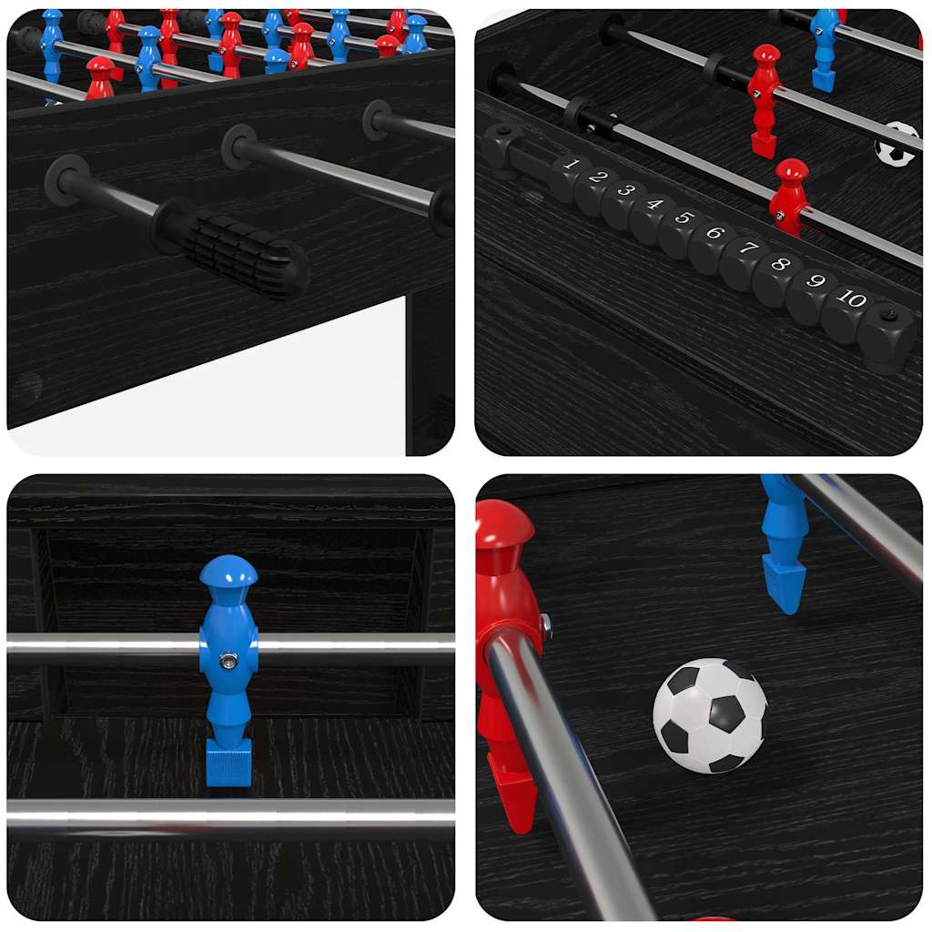 Tavolo da Foosball Rovere Nero 125 x 60,5 x 80 cm