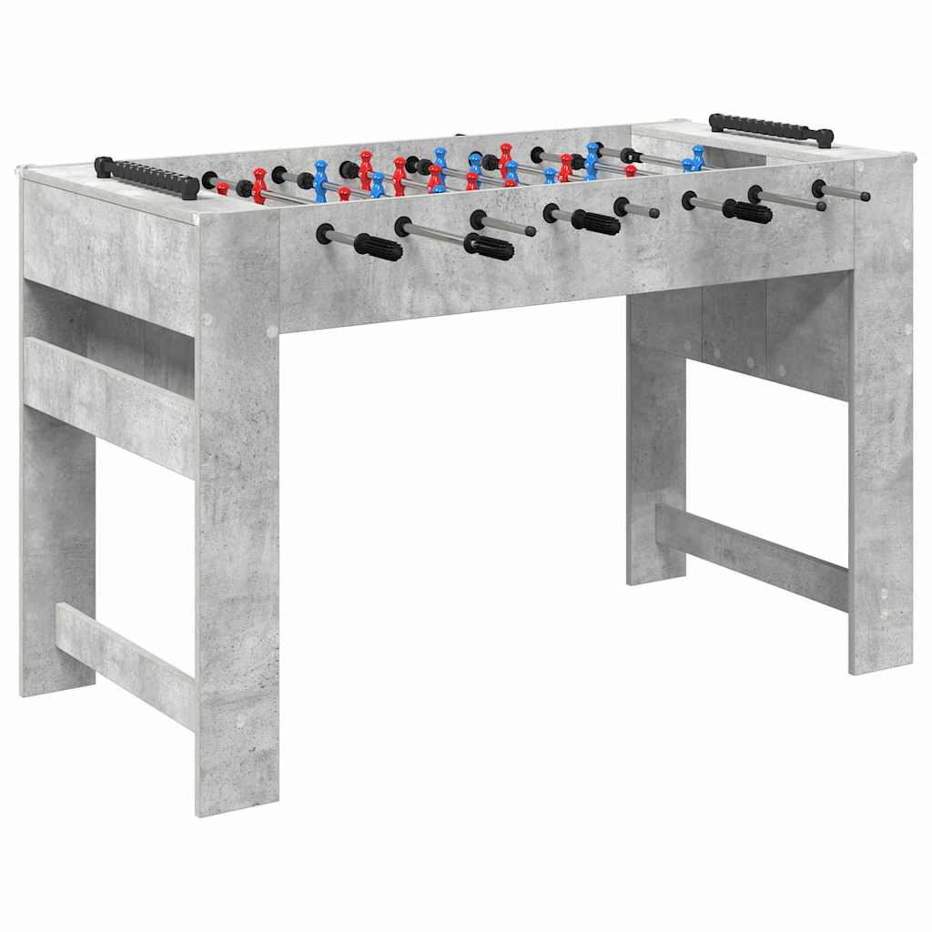 Tavolo da Foosball Grigio cemento 125 x 60,5 x 80 cm