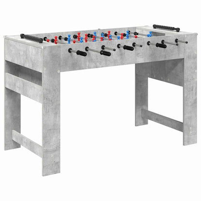 Tavolo da Foosball Grigio cemento 125 x 60,5 x 80 cm