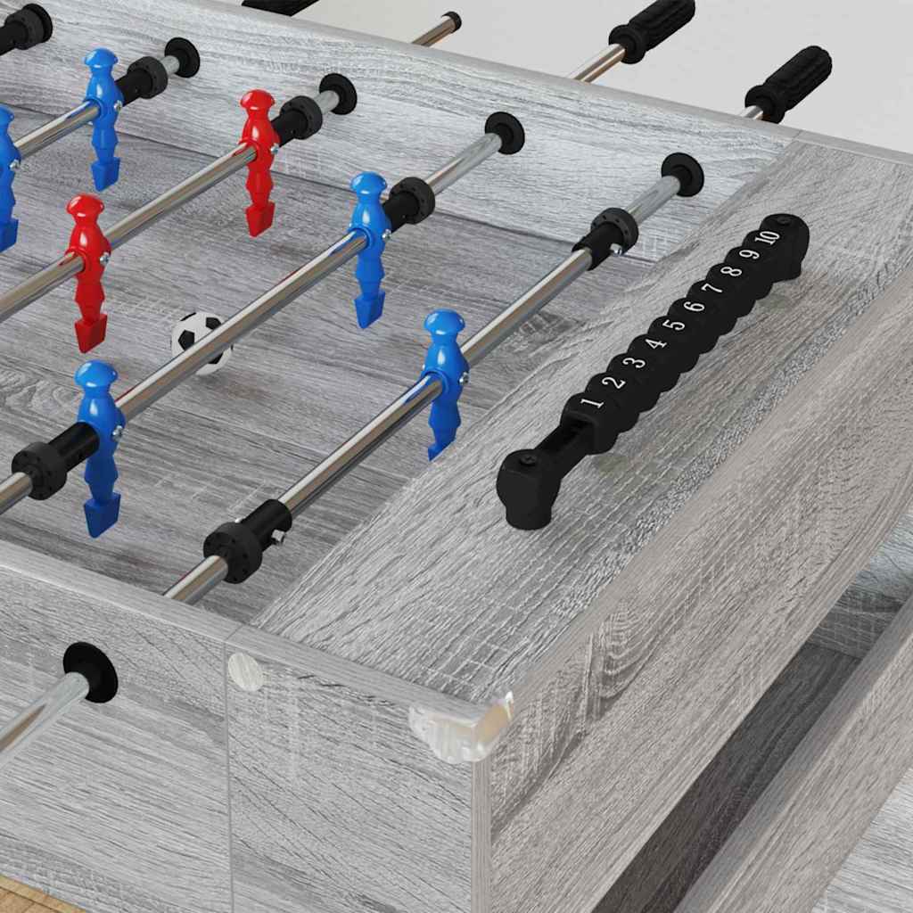 Tavolo da Foosball Grigio Sonoma 125 x 60,5 x 80 cm