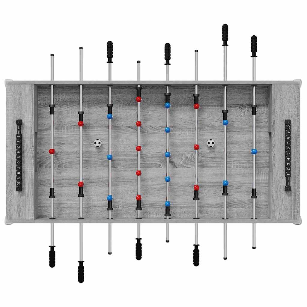 Tavolo da Foosball Sonoma grigia 125 x 60,5 x 80 cm