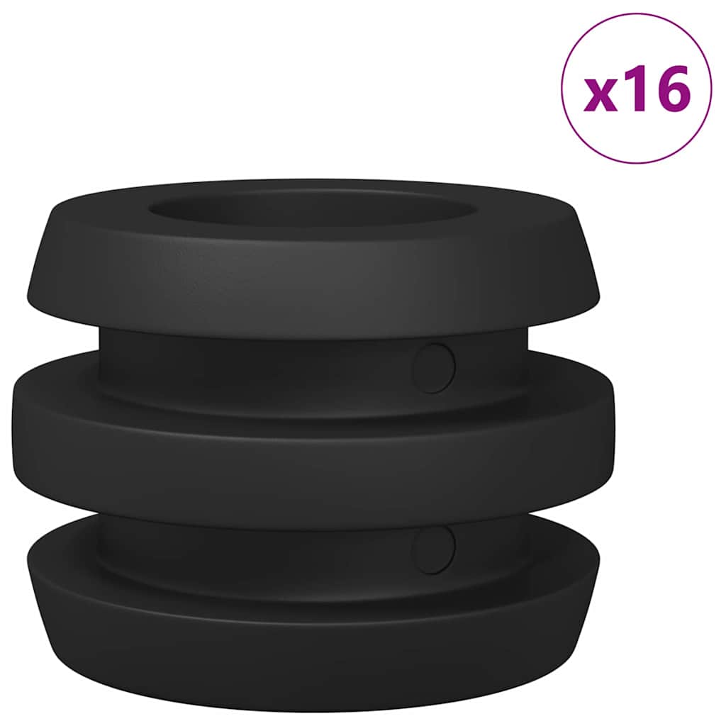 Paracolpi per tavolo da calcio balilla 16 pcs Nero 3 x 3 x 2 cm | homemem39