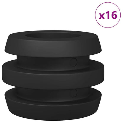 Paracolpi per tavolo da calcio balilla 16 pcs Nero 3 x 3 x 2 cm | homemem39