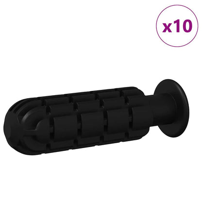 Maniglie per Tavolo da Calcio Balilla 10 pcs Nero PP