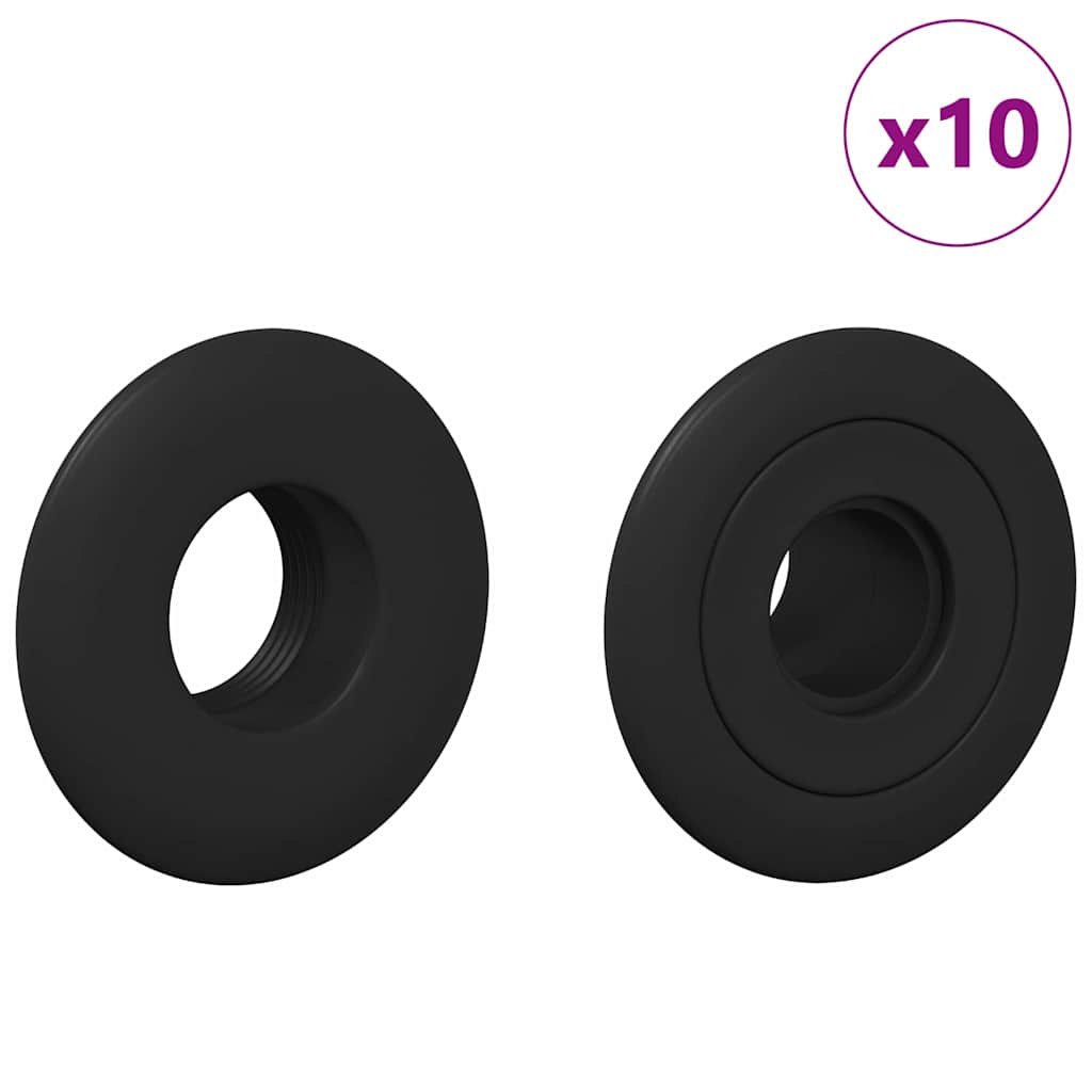 Cuscinetti per tavolo da biliardino 10 pcs Nero 5 x 5 x 2,8 cm | homemem39