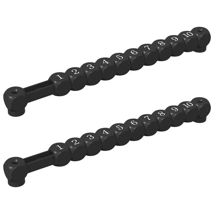 Contatori da tavolo da calcio 2 pcs Nero 30 x 2,2 x 2,9 cm HIPS | homemem39
