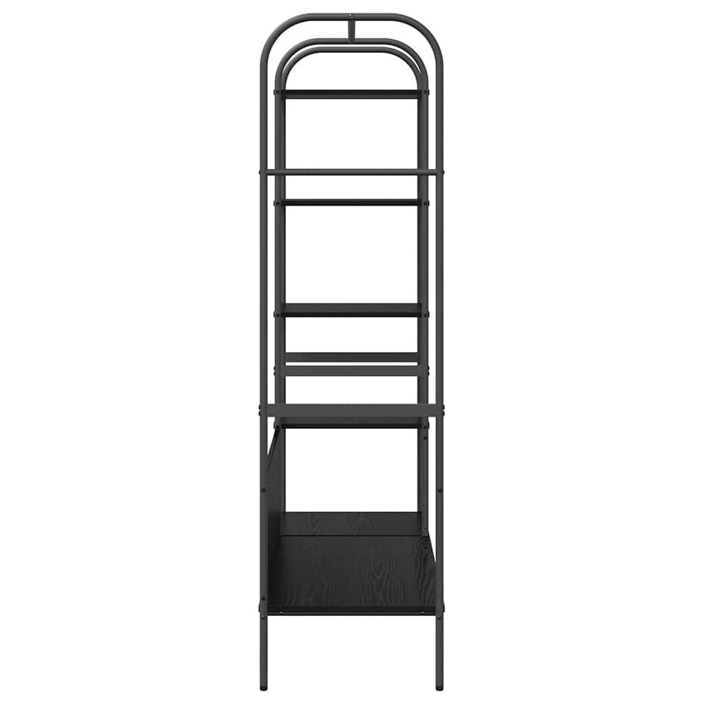 Stendibiancheria Nero 120 x 44 x 160 cm Legno multistrato