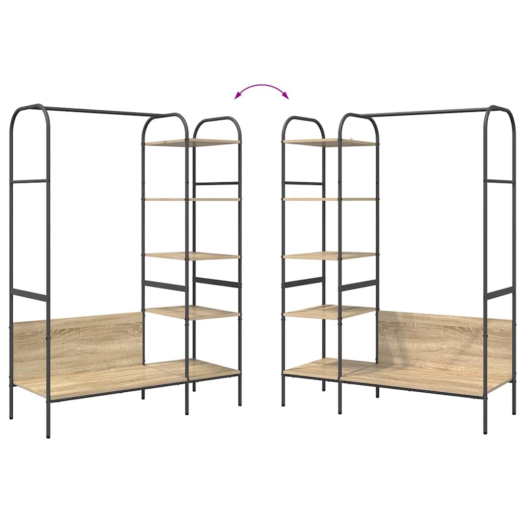 Stendibiancheria Marrone 120 x 44 x 160 cm Legno multistrato