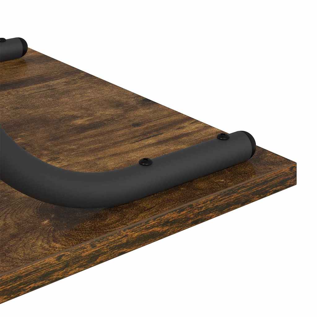 Tavolo consolle con lo scaffale Rovere fumé 101 x 35 x 80,5 cm