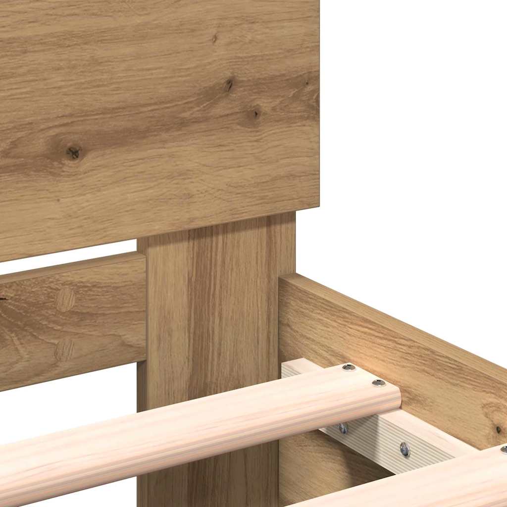 Struttura del letto Rovere artigianale 203 x 185 x 70 cm | homemem39