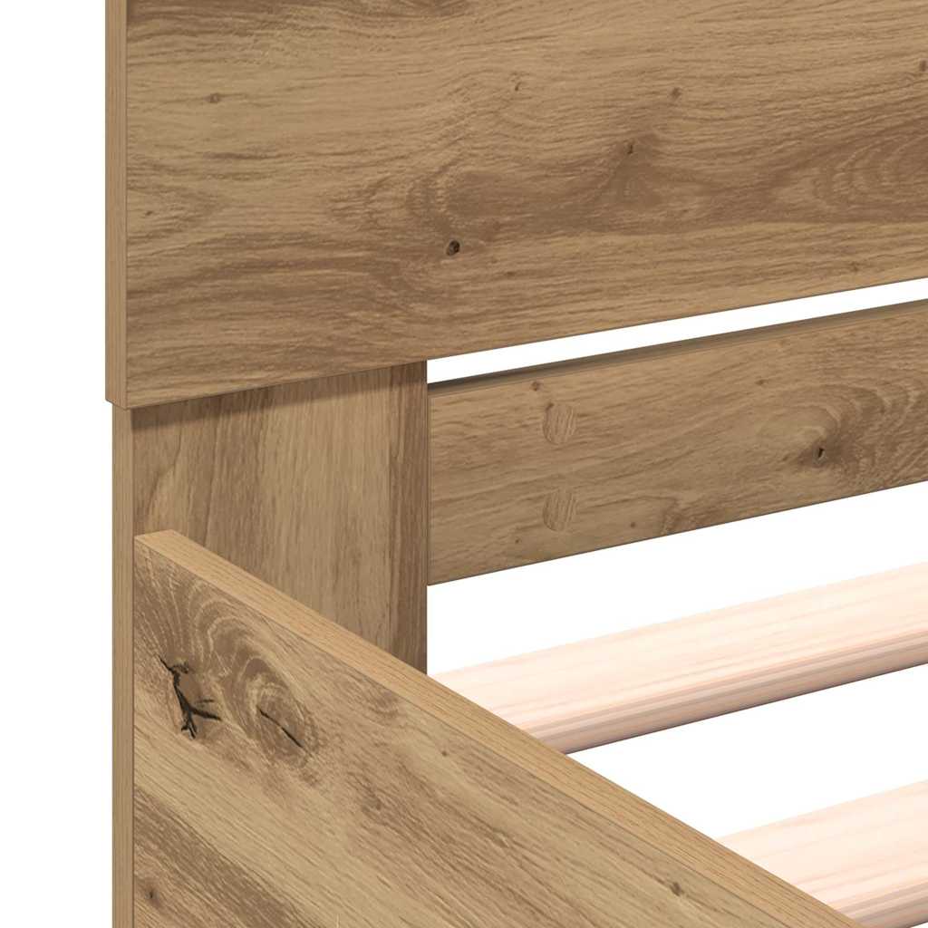 Struttura del letto Rovere artigianale 203 x 185 x 70 cm | homemem39