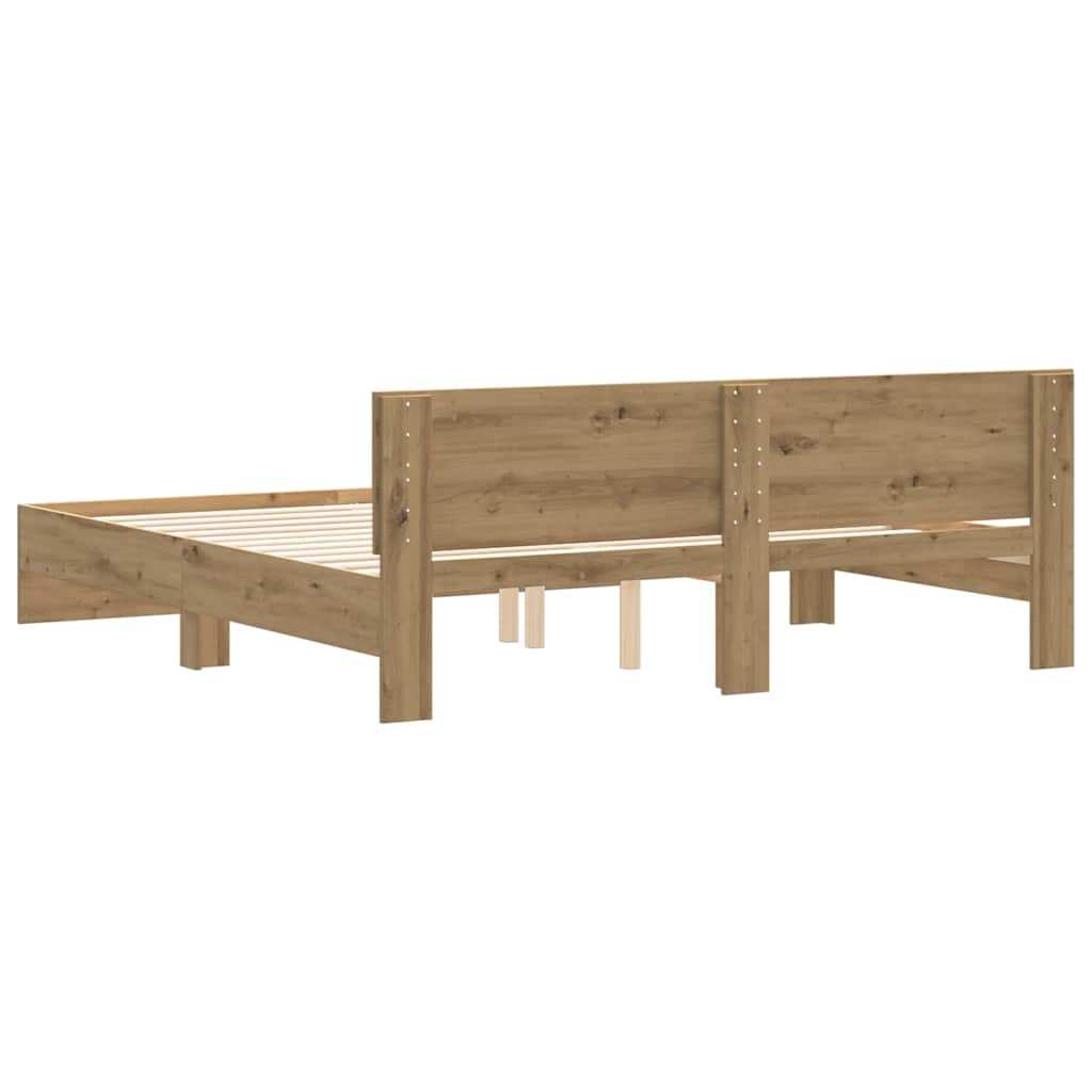 Struttura del letto Rovere artigianale 203 x 185 x 70 cm | homemem39