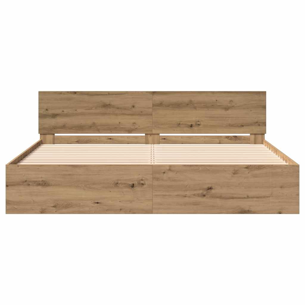 Struttura del letto Rovere artigianale 203 x 185 x 70 cm | homemem39