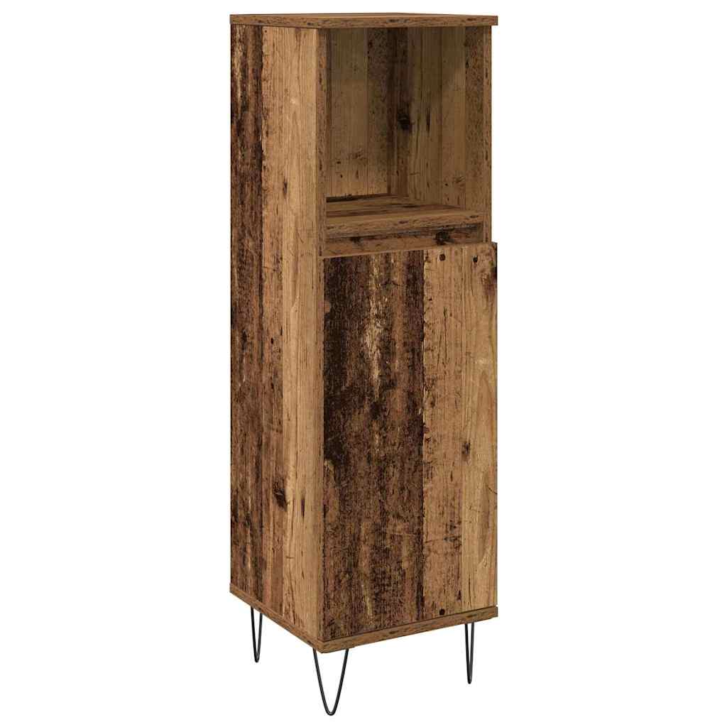 Set di mobili per il bagno con lo scaffale 3 pcs Legno vecchio | homemem39