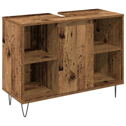 Set di mobili per il bagno con lo scaffale 3 pcs Legno vecchio | homemem39