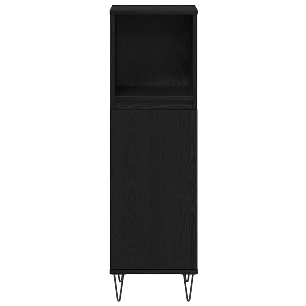 Set di mobili per il bagno 3 pcs Rovere Nero Legno multistrato | homemem39