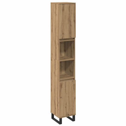 Set di mobili per il bagno 3 pz Marrone 30 x 30 x 180 cm | homemem39