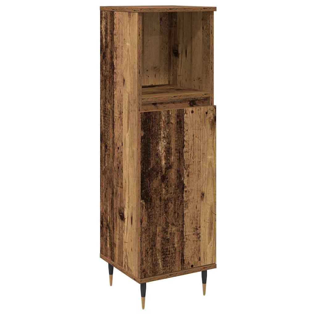 Set di mobili per il bagno con lo scaffale 3 pcs Legno vecchio | homemem39
