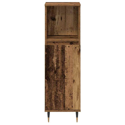 Set di mobili per il bagno con lo scaffale 3 pcs Legno vecchio | homemem39