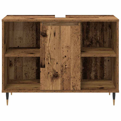 Set di mobili per il bagno con lo scaffale 3 pcs Legno vecchio | homemem39