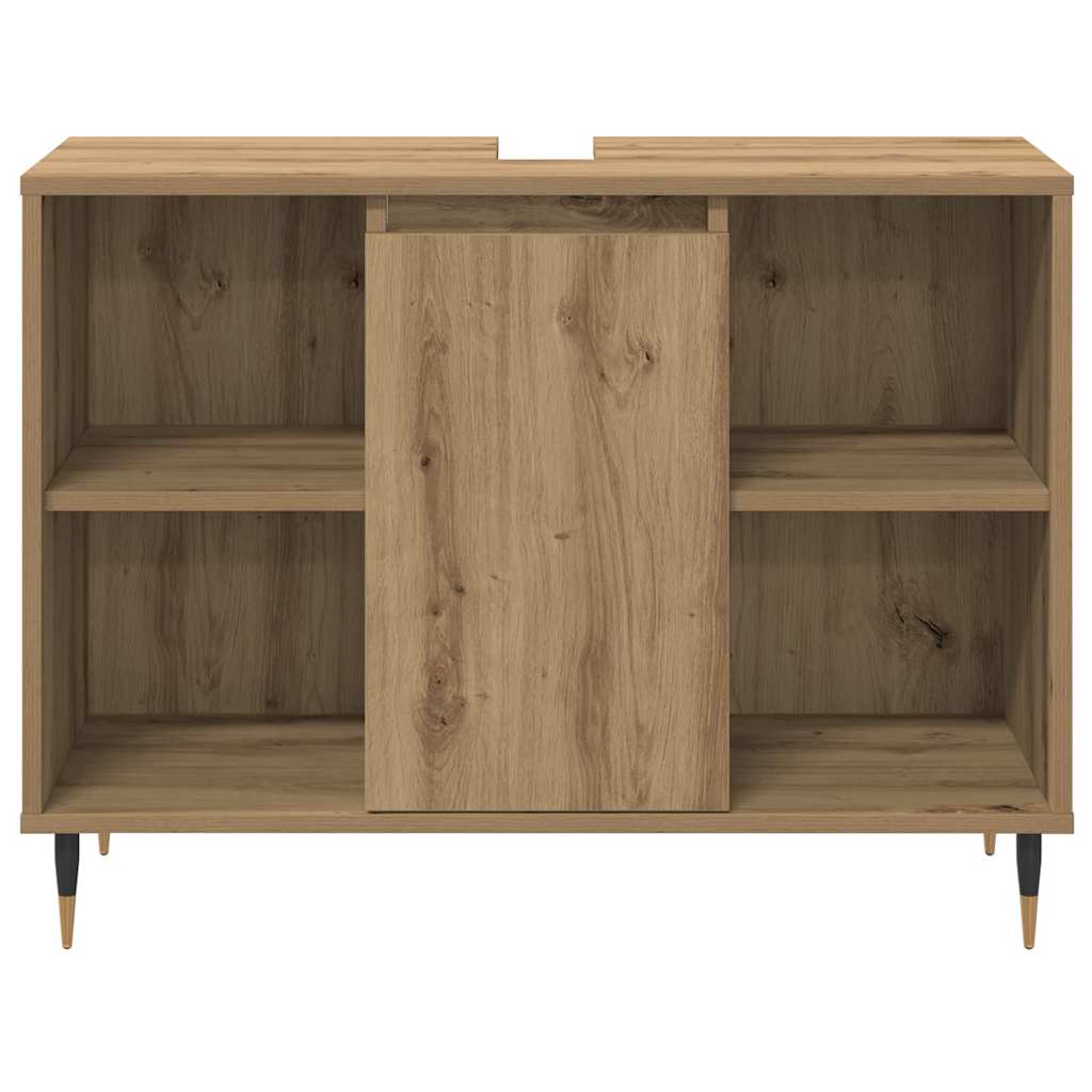 Set di mobili per il bagno 3 pz Rovere artigianale