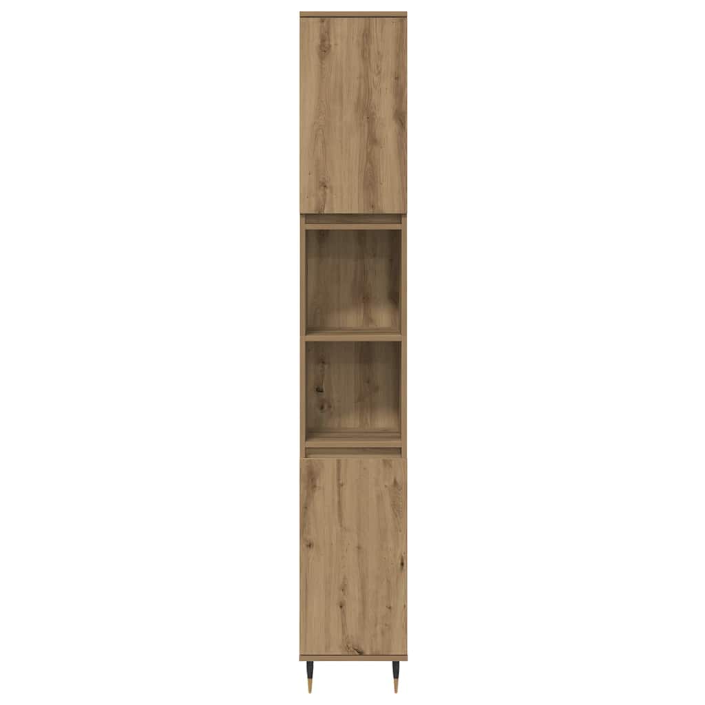 Set di mobili per il bagno con porta 3 pcs Rovere artigianale | homemem39