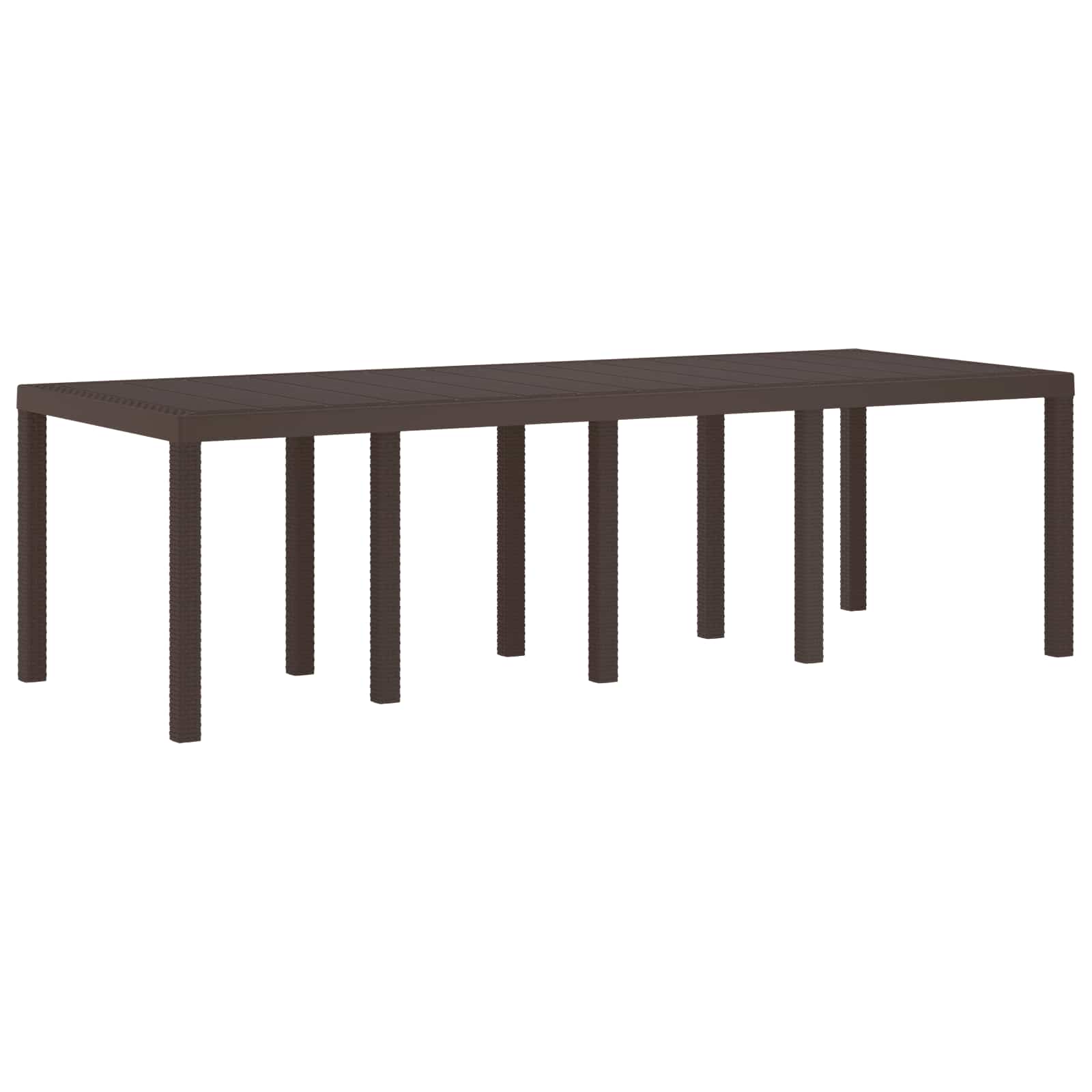 Tavolo da Giardino Marrone 250 x 100 x 73 cm polyrattan | homemem39