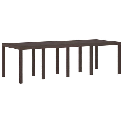 Tavolo da Giardino Marrone 250 x 100 x 73 cm polyrattan | homemem39