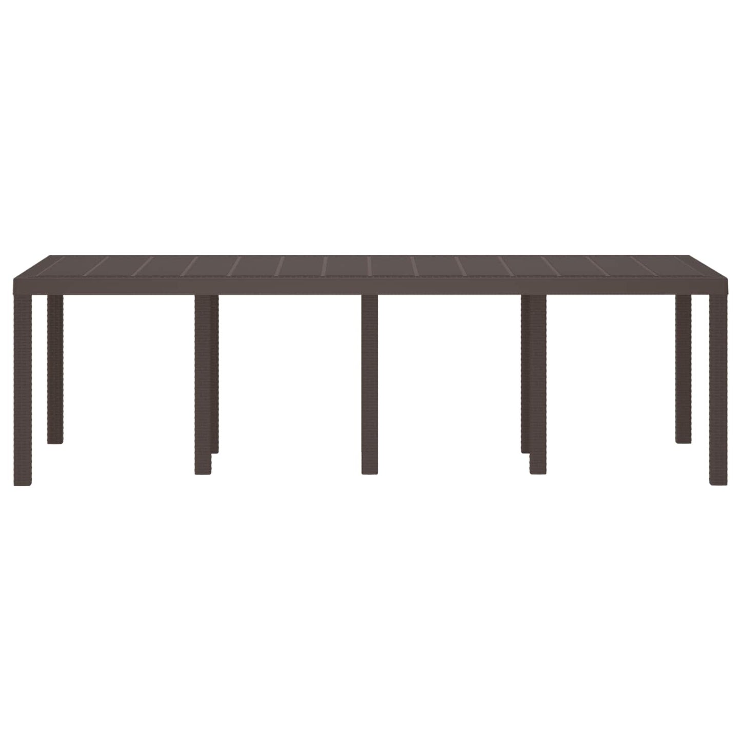 Tavolo da Giardino Marrone 250 x 100 x 73 cm polyrattan | homemem39
