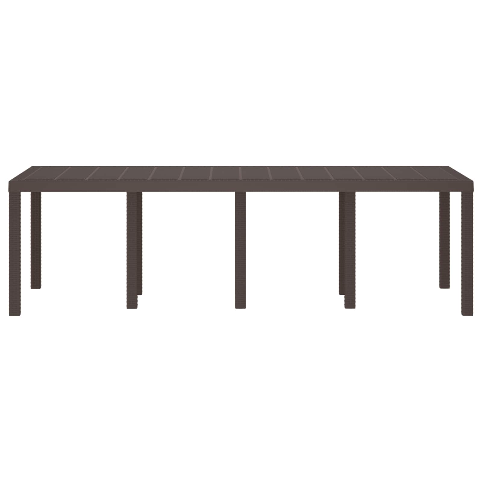 Tavolo da Giardino Marrone 250 x 100 x 73 cm polyrattan | homemem39