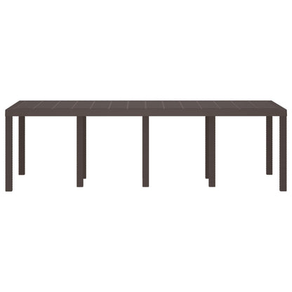 Tavolo da Giardino Marrone 250 x 100 x 73 cm polyrattan | homemem39