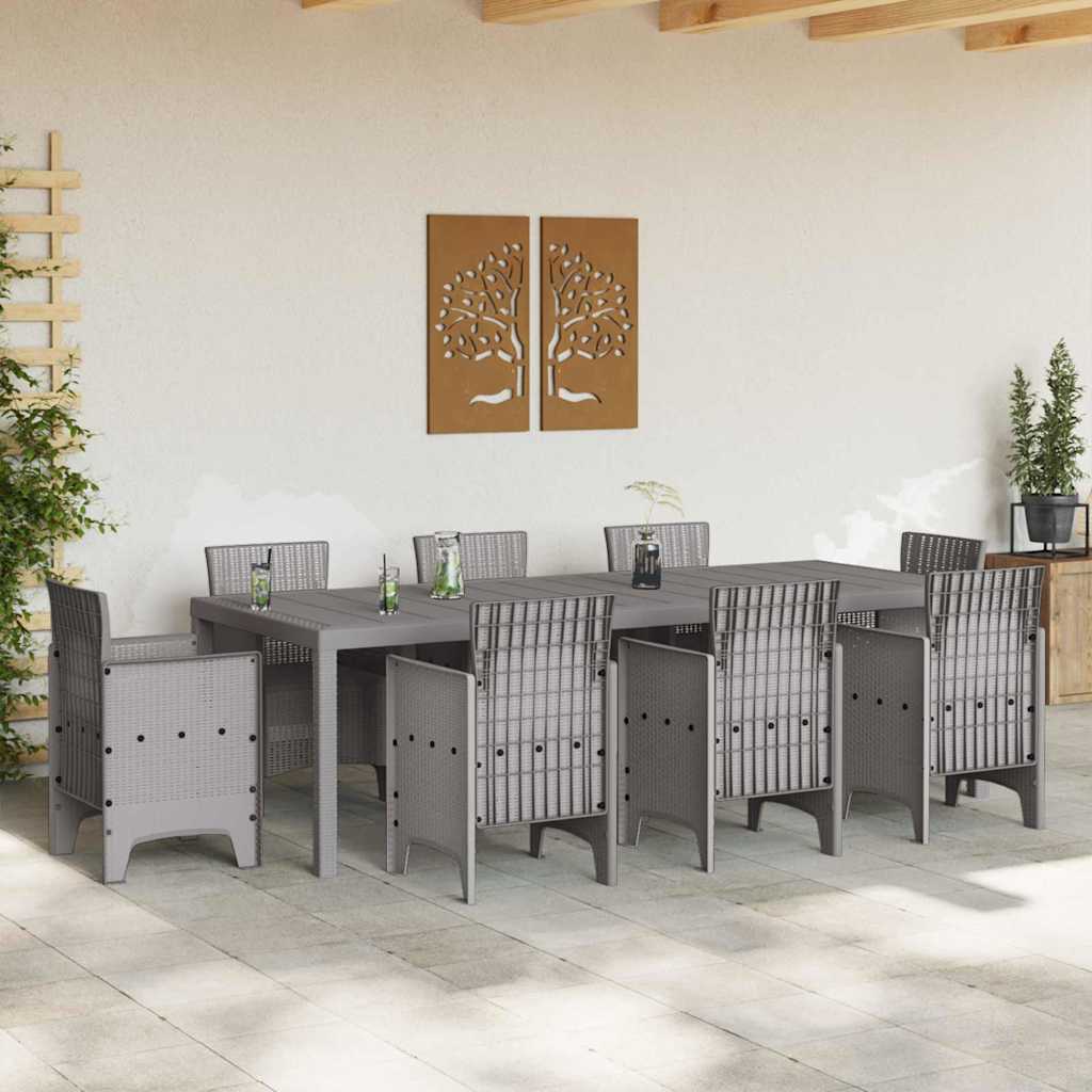 Tavolo da Pranzo da Giardino Grigio chiaro 250 x 100 x 73 cm