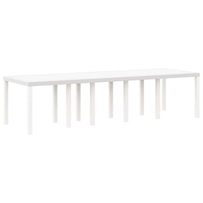 Tavolo da Giardino Bianco 300 x 100 x 73 cm polyrattan
