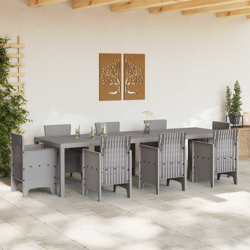 Tavolo da Pranzo da Giardino Grigio chiaro 300 x 100 x 73 cm