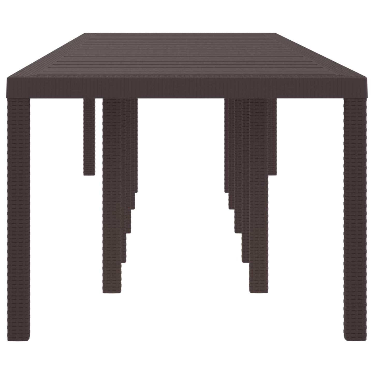 Tavolo da Giardino Marrone 350 x 100 x 74 cm polyrattan