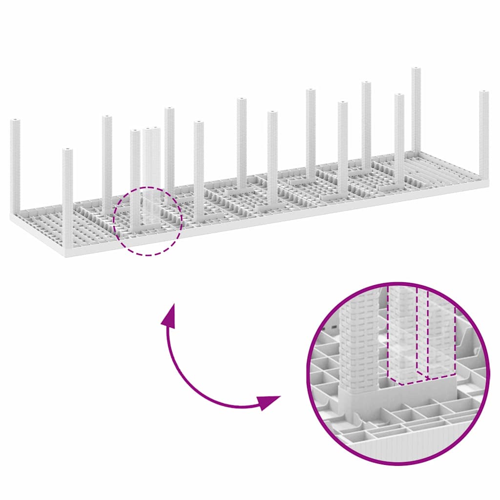 Tavolo da Pranzo da Giardino Bianco 350 x 100 x 73 cm