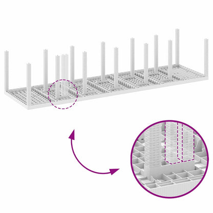 Tavolo da Pranzo da Giardino Bianco 350 x 100 x 73 cm