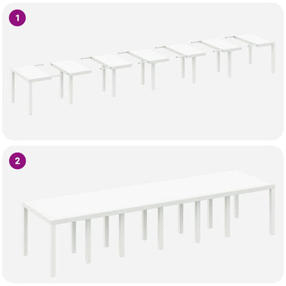 Tavolo da Giardino Bianco 350 x 100 x 74 cm polyrattan | homemem39