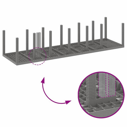Tavolo da Pranzo da Giardino Grigio chiaro 350 x 100 x 73 cm