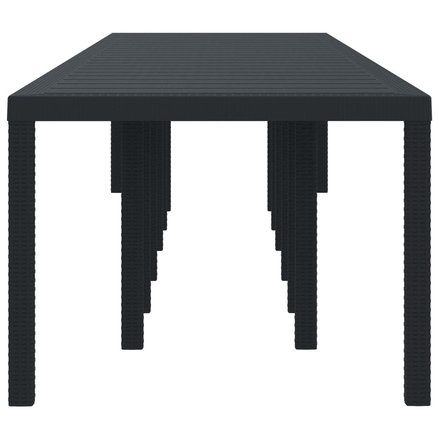 Tavolo da Pranzo da Giardino Antracite 400 x 100 x 73 cm