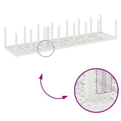 Tavolo da Pranzo da Giardino Bianco 400 x 100 x 73 cm