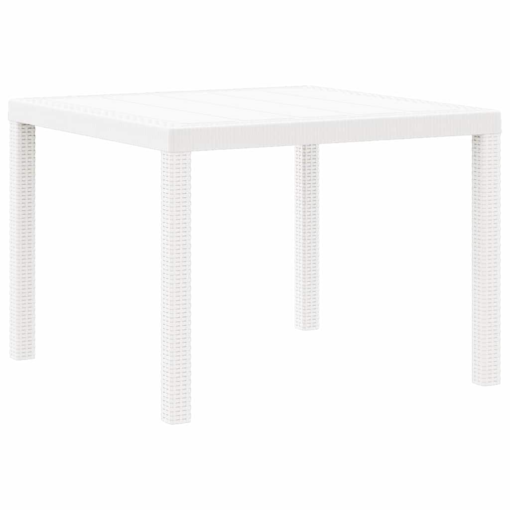 Set da Pranzo per Giardino 5 pz Bianco Polipropilene