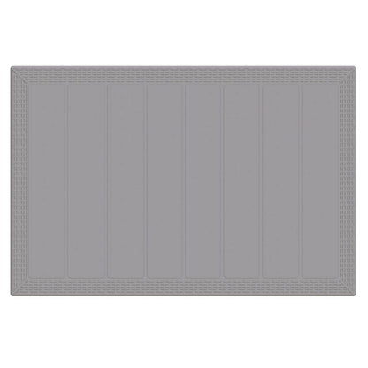 Set da Pranzo per Giardino 7 pcs Grigio chiaro Rattan Polt - homemem39