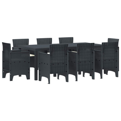 Set da Pranzo per Giardino 9 pcs Antracite Polipropilene | homemem39