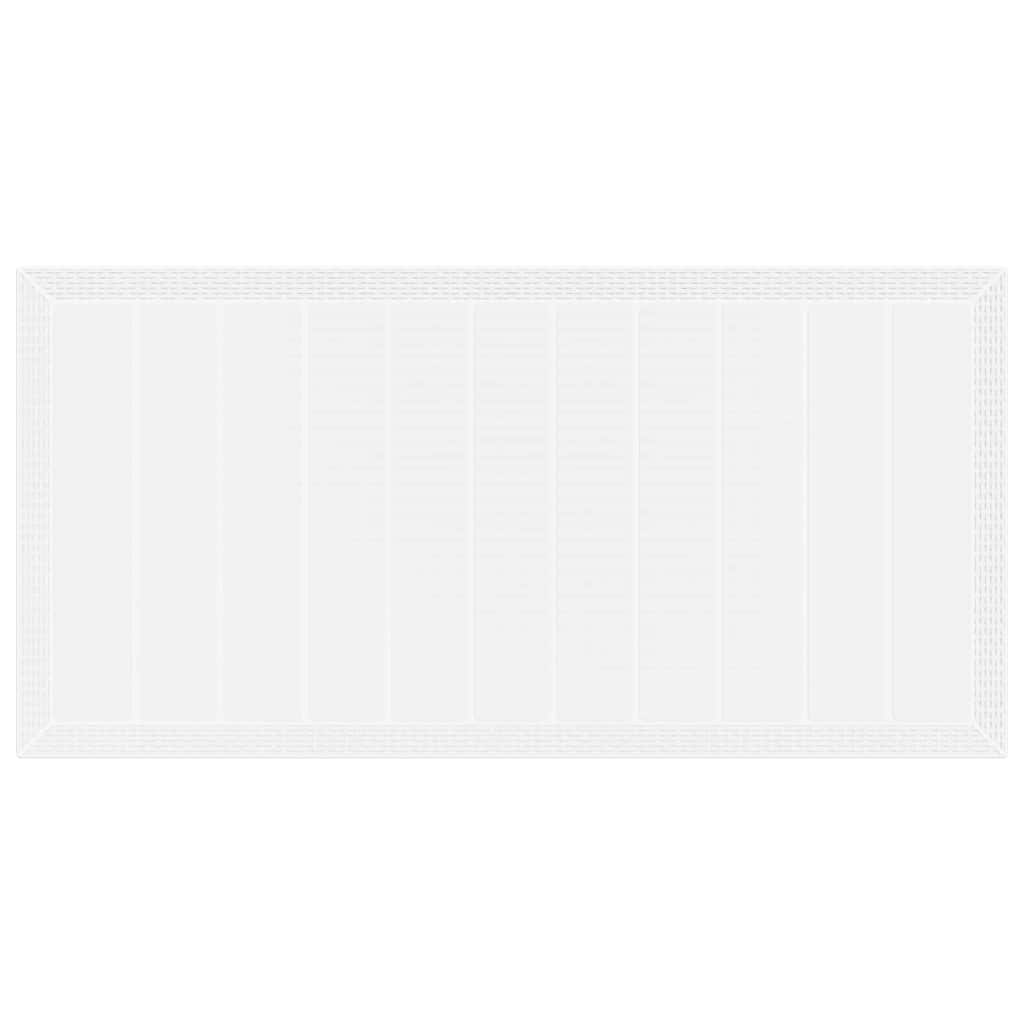 Set da Pranzo per Giardino 9 pcs Bianco Rattan Polt - homemem39