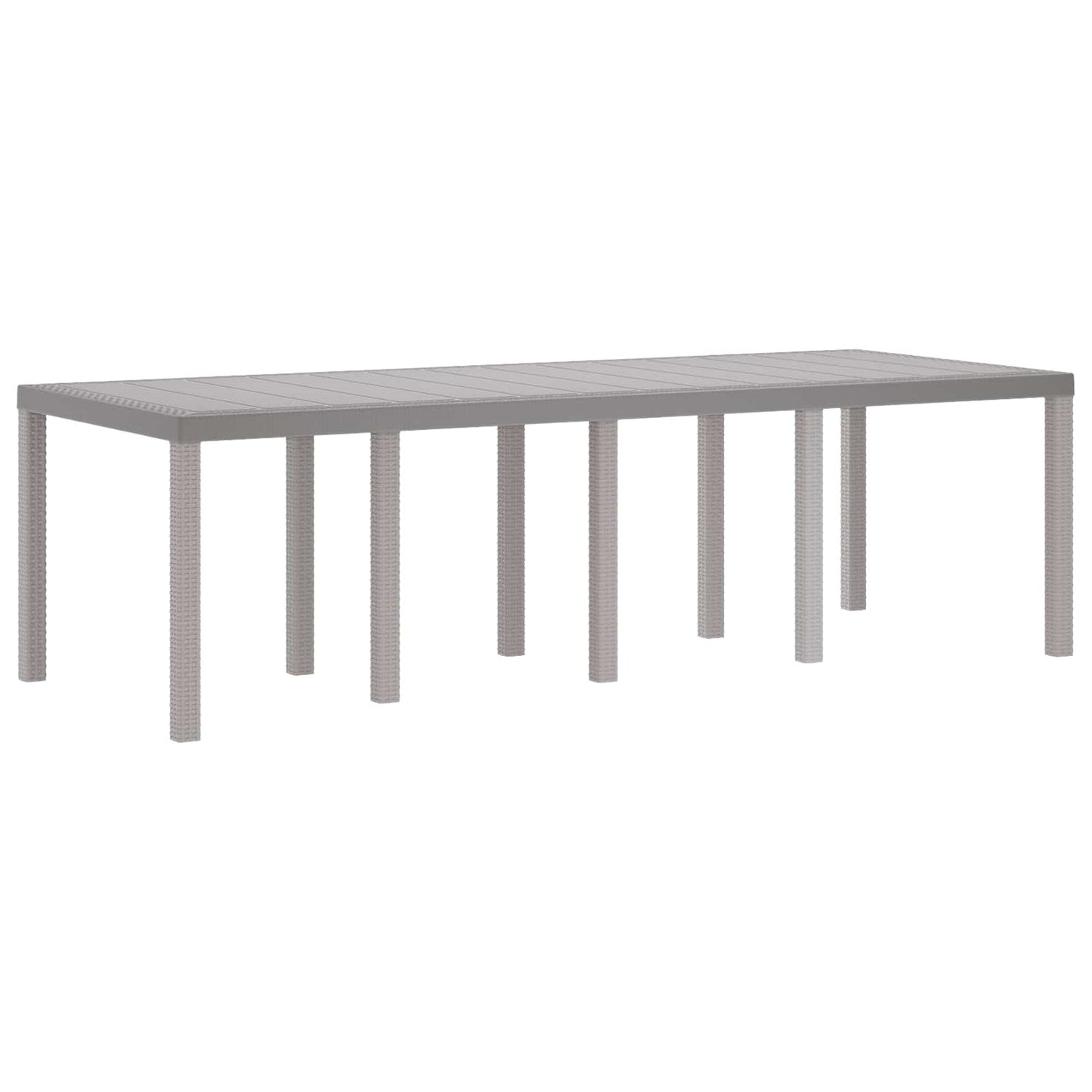 Set da Pranzo per Giardino 11 pz Grigio chiaro Polipropilene | homemem39