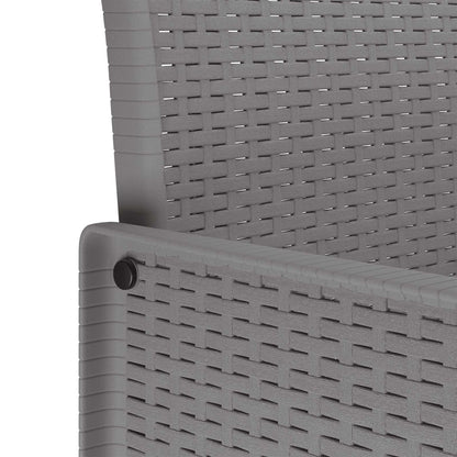 Set da Pranzo per Giardino 11 pz Grigio chiaro Polipropilene | homemem39