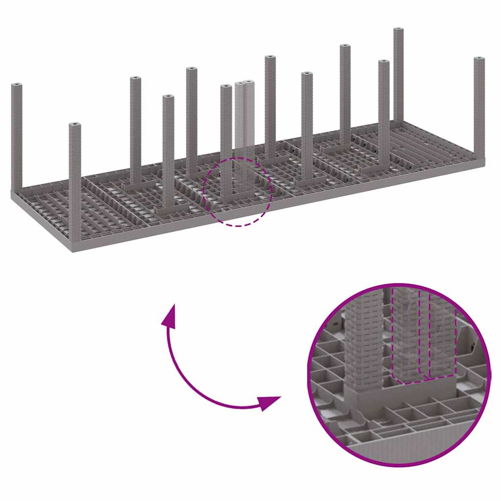 Set da Pranzo per Giardino Grigio chiaro e Antracite - homemem39