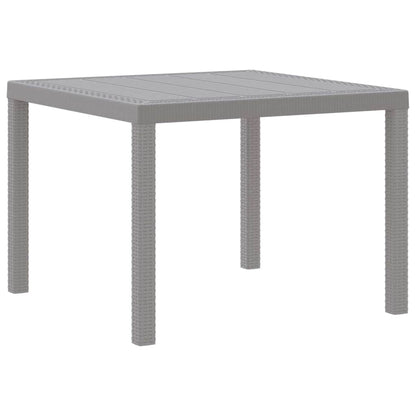 Set da Pranzo per Giardino 3 pz Grigio chiaro Polipropilene