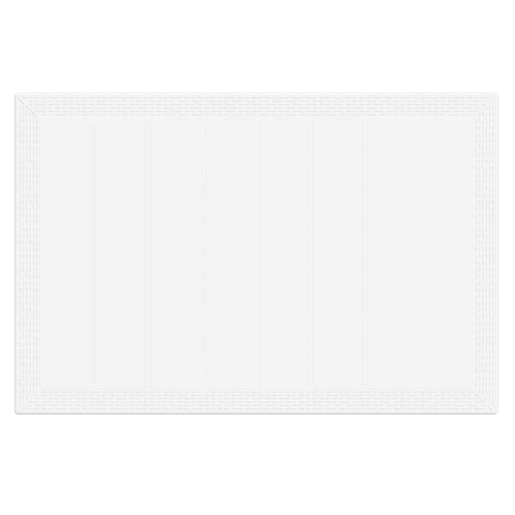 Set da Pranzo per Giardino 5 pcs Bianco Rattan Polt - homemem39